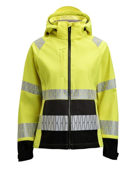 Women's Softshell Jacket Hi-Vis - Yellow/Black