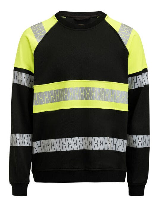 Sweatshirt Hi-Vis - Black/Yellow