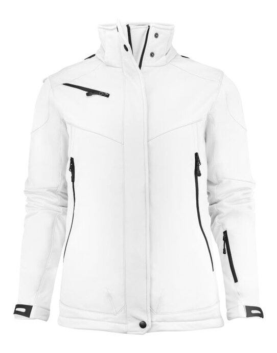 Printer Ladies Skeleton Softshell Jacket - White