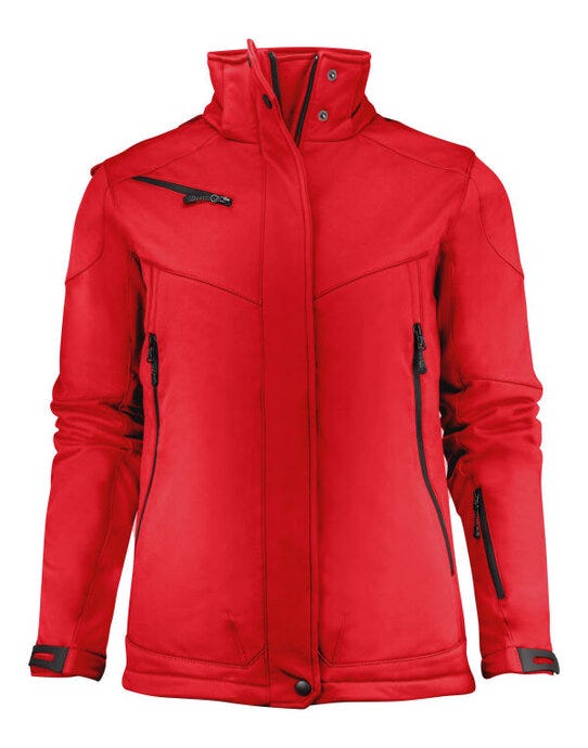 Printer Ladies Skeleton Softshell Jacket - Red