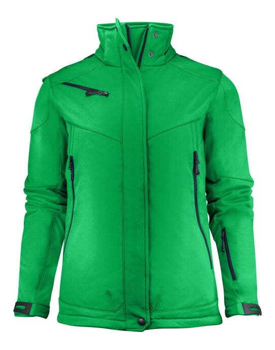 Printer Ladies Skeleton Softshell Jacket - Fresh Green
