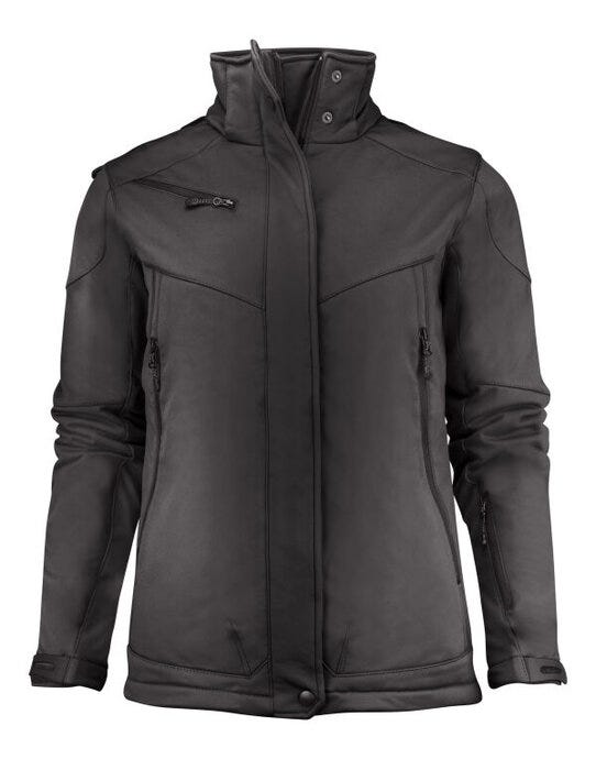 Printer Ladies Skeleton Softshell Jacket - Black
