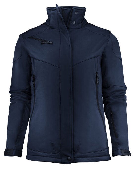 Printer Ladies Skeleton Softshell Jacket - Dark Navy