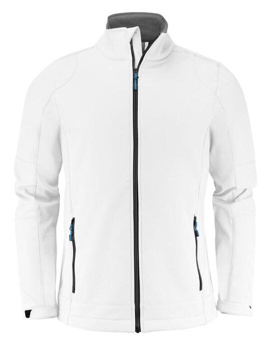 Printer Mens Trial Softshell Jacket - White