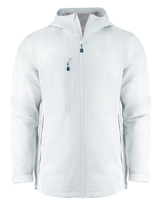 Printer Mens Hiker Jacket - White