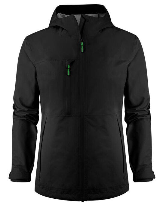 Printer Ladies Hiker Jacket - Black