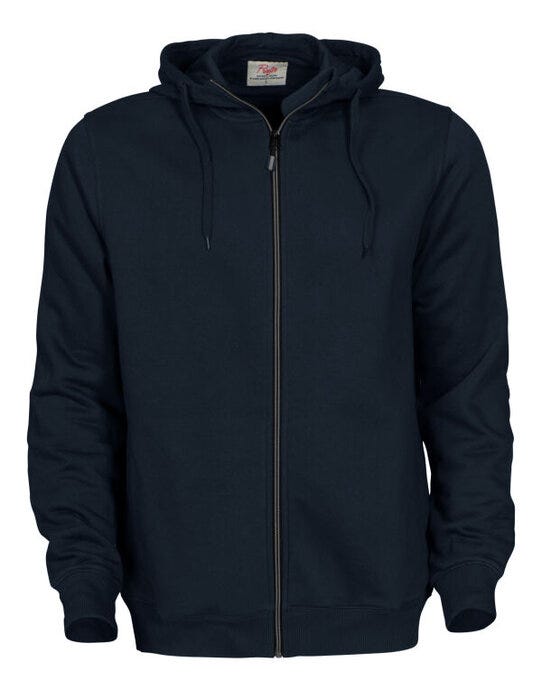 Printer Mens Overhead Full Zip Hoodie - Dark Navy