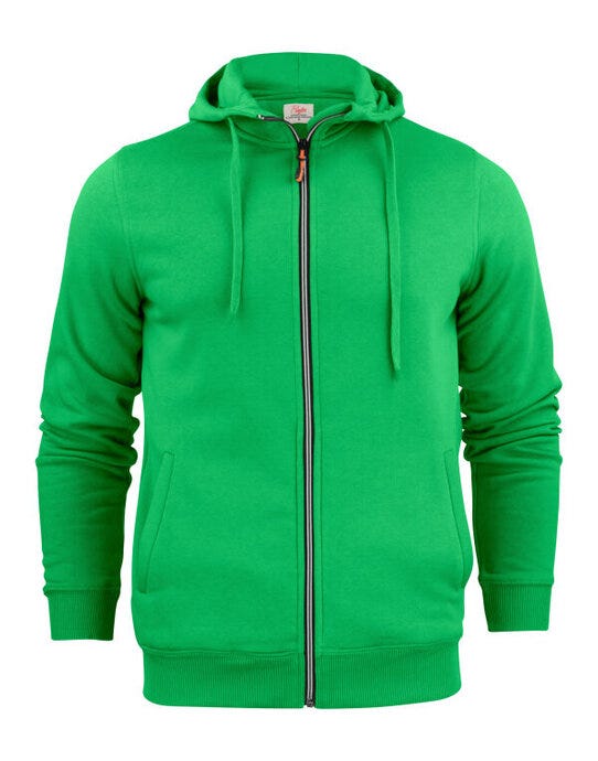 Printer Mens Overhead Full Zip Hoodie - Fresh Green