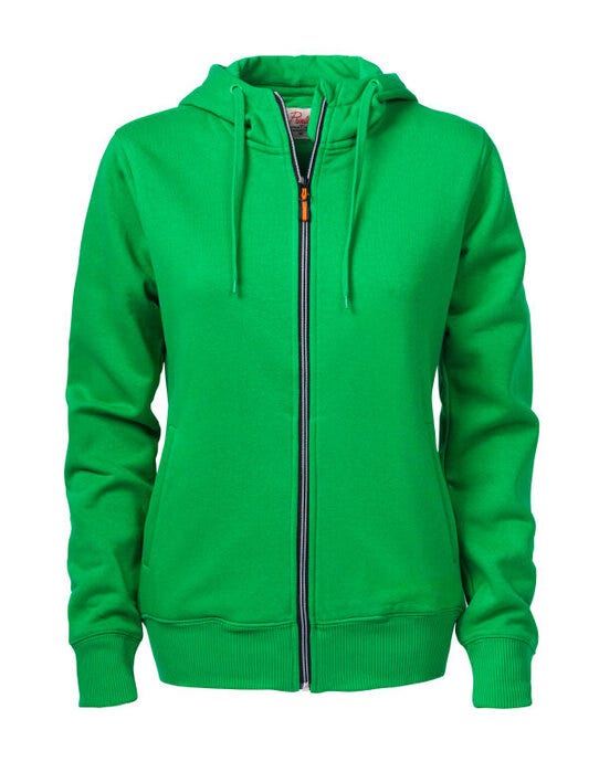 Printer Ladies Overhead Full Zip Hoody - Fresh Green