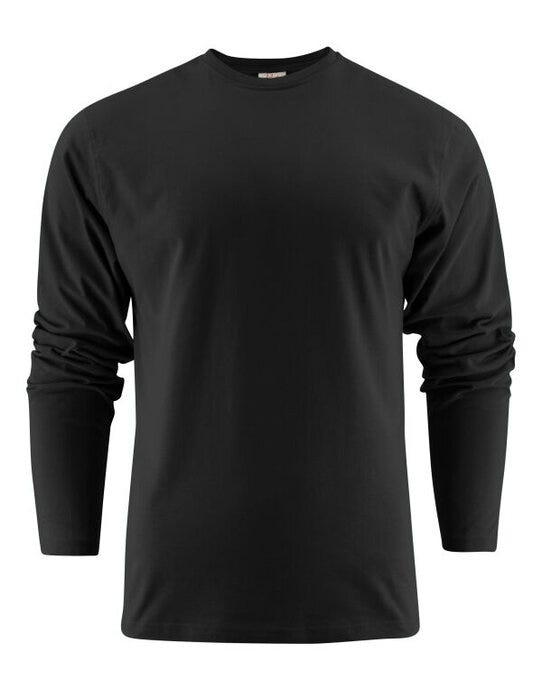 Printer Heavy Long Sleeve T-Shirt - Black
