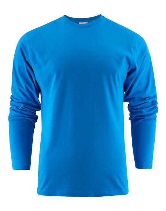 Printer Heavy Long Sleeve T-Shirt - Ocean Blue