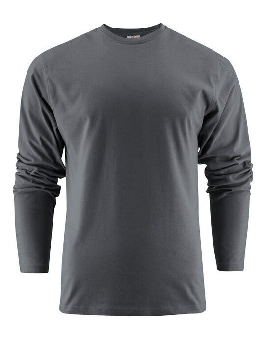 Printer Heavy Long Sleeve T-Shirt - Steel Grey
