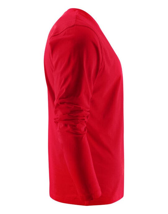Printer Heavy Long Sleeve T-Shirt - Red