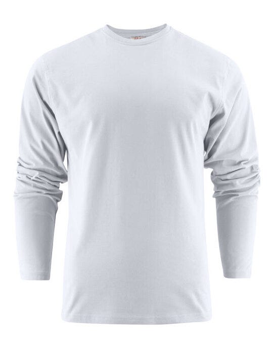 Printer Heavy Long Sleeve T-Shirt - White