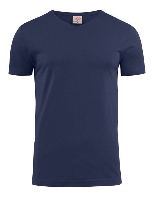 Printer Mens Heavy V T-Shirt - Navy