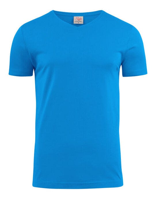 Printer Mens Heavy V T-Shirt - Ocean Blue