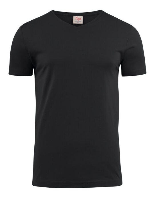 Printer Mens Heavy V T-Shirt - Black