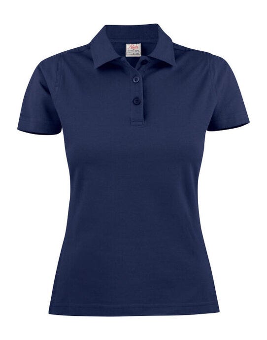 Printer Ladies Pique Surf Polo - Navy