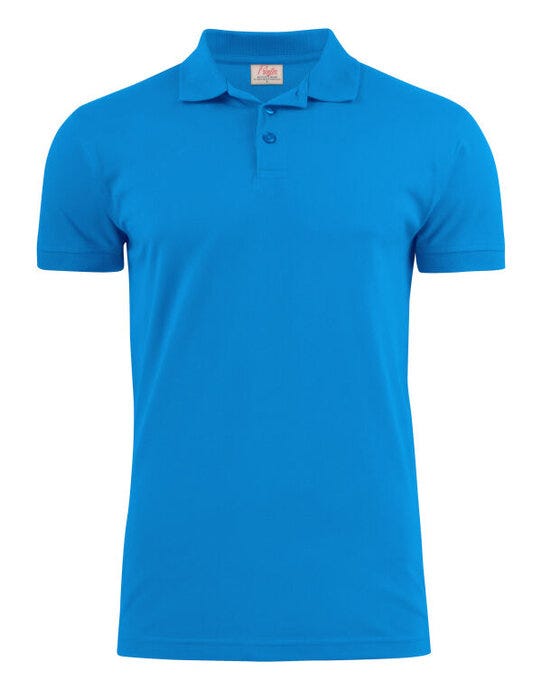 Printer Mens Surf Stretch Polo - Ocean Blue