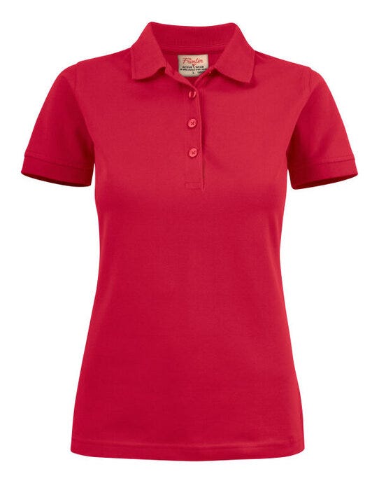 Printer Ladies Surf Stretch Polo - Red