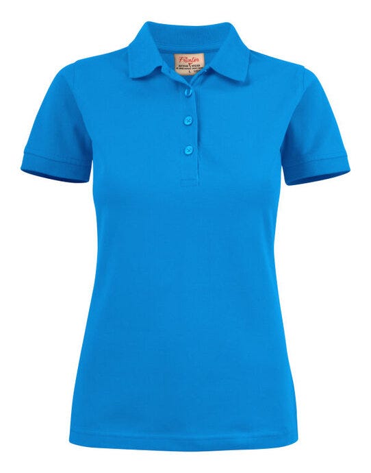 Printer Ladies Surf Stretch Polo - Ocean Blue
