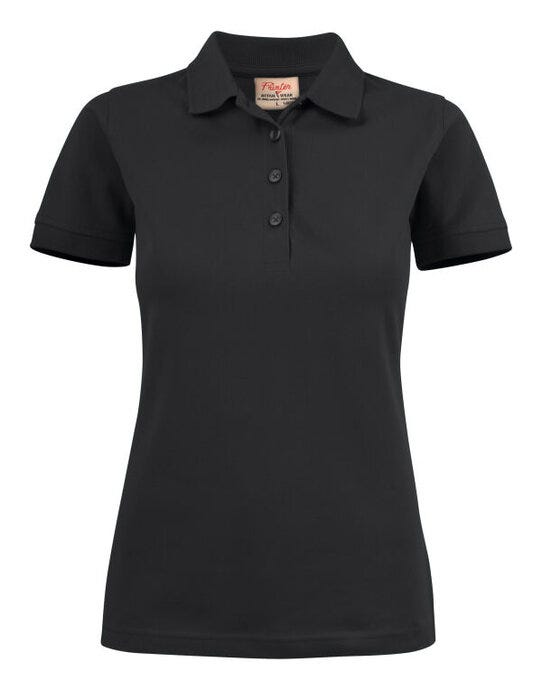 Printer Ladies Surf Stretch Polo - Black