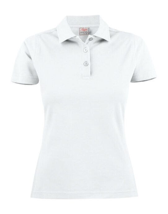 Printer Ladies Surf Light Polo - White