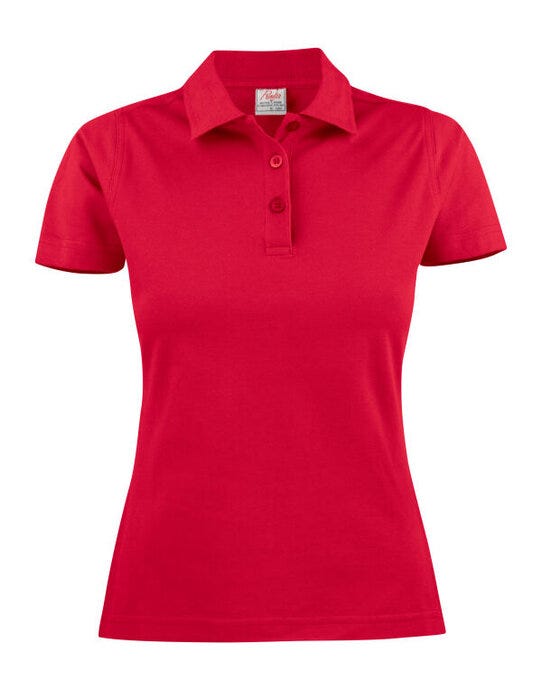 Printer Ladies Surf Light Polo - Red
