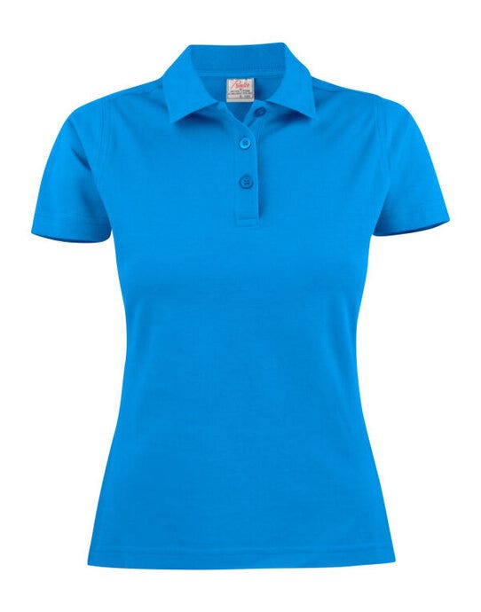 Printer Ladies Surf Light Polo - Ocean Blue