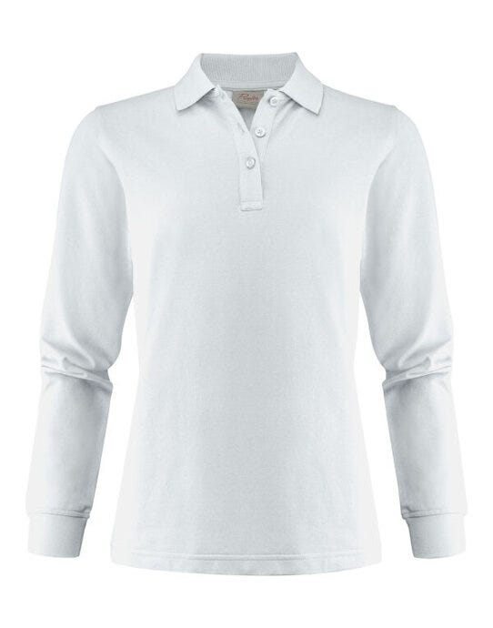 Printer Ladies Surf Pro LS Polo - White