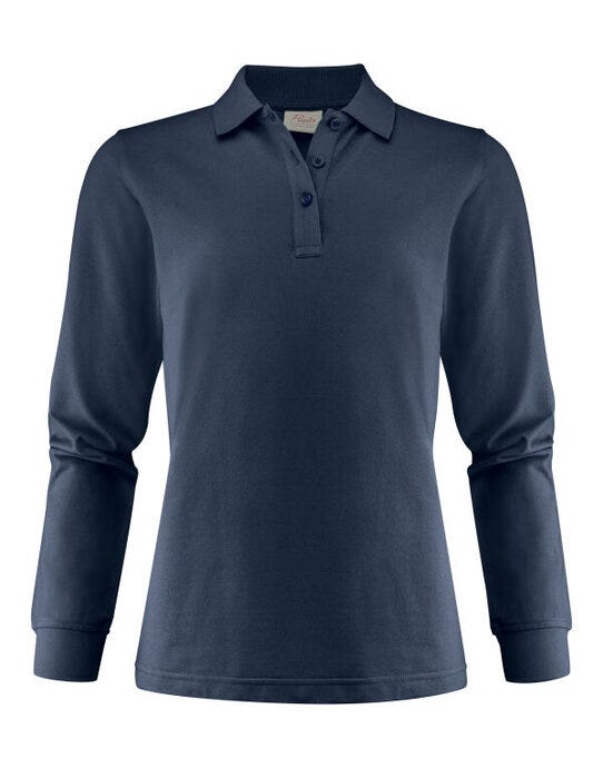 Printer Ladies Surf Pro LS Polo - Dark Navy