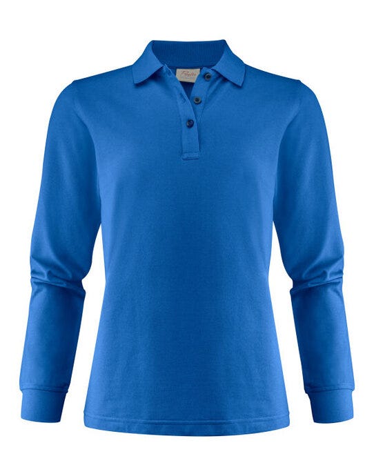 Printer Ladies Surf Pro LS Polo - Ocean Blue