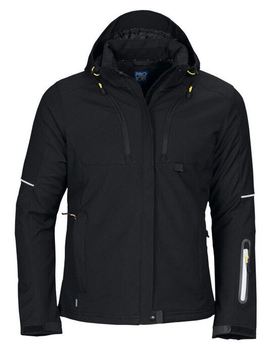 ProJob 3413 Ladies Padded Functional Jkt - Black