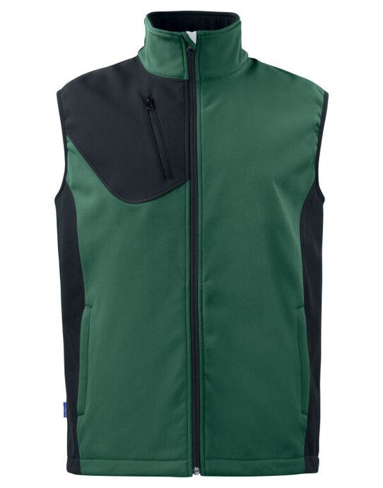 ProJob Prio 3702 Softshell Vest - Forest Green