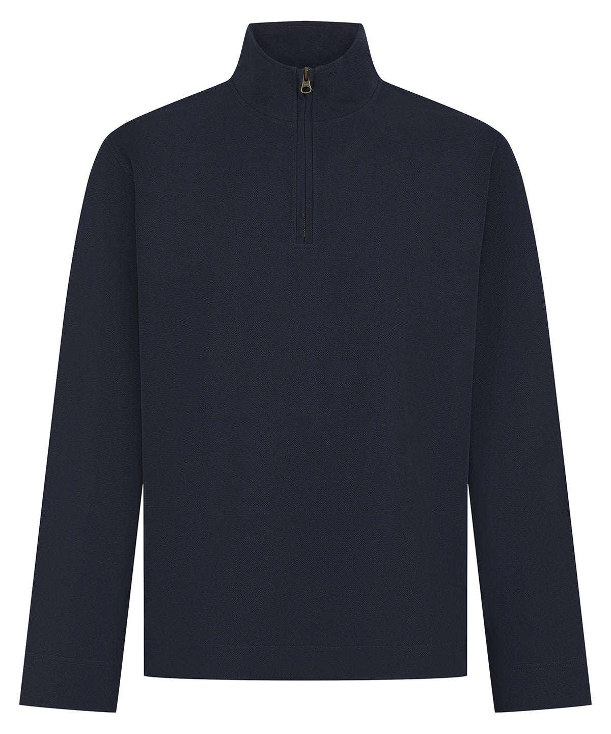Premium piqué 1/4-zip top - Navy