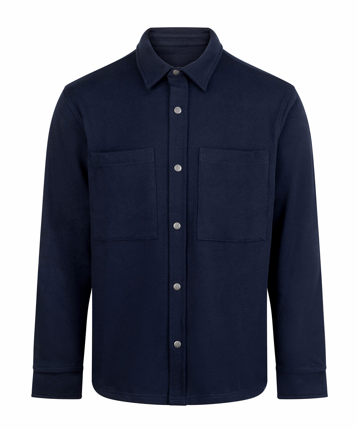 Premium piqué overshirt - Navy