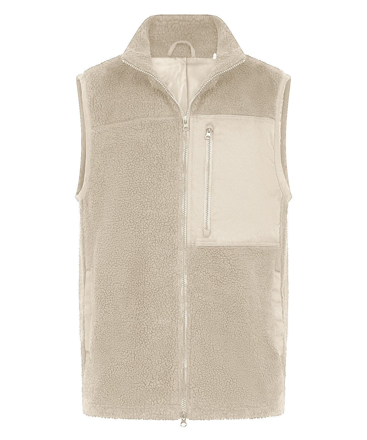 Recycled sherpa gilet - Natural