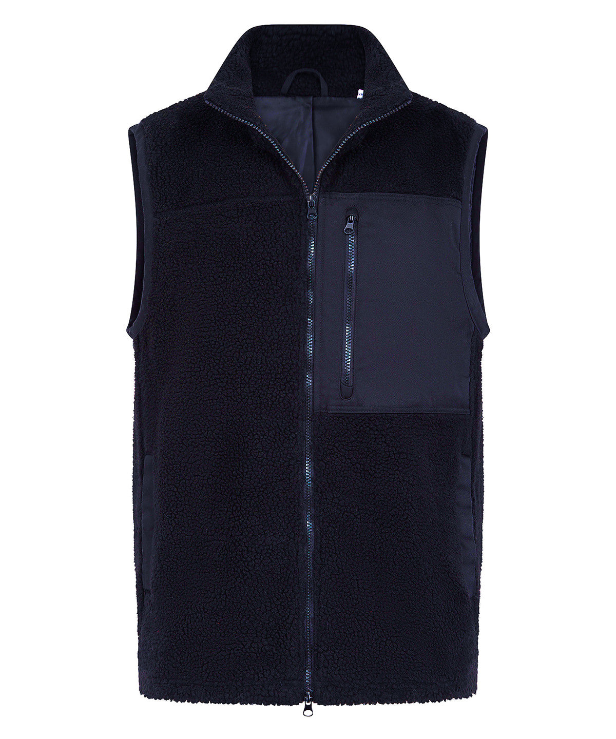 Recycled sherpa gilet - Navy