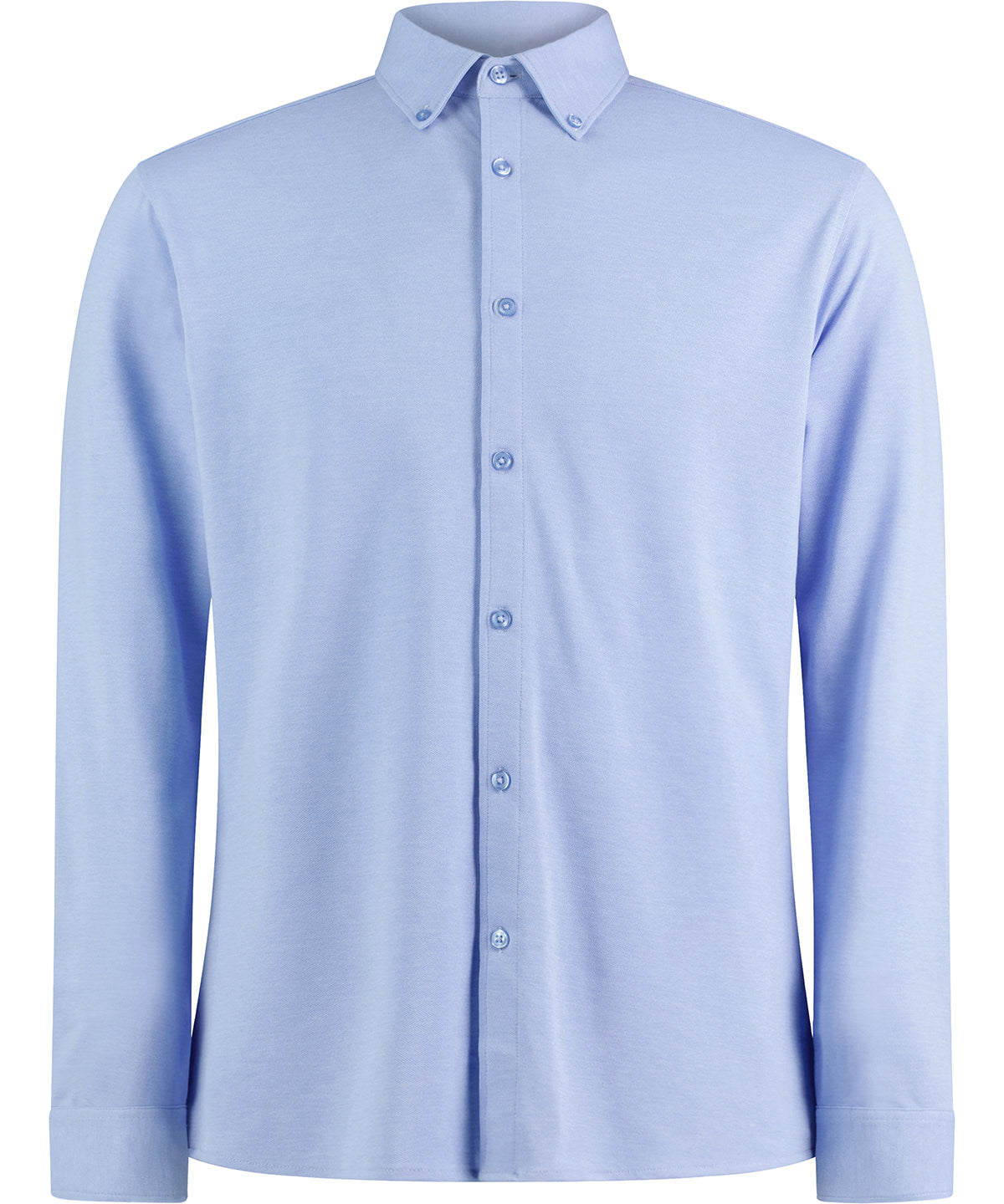 Long sleeve Superwash® 60° piqué shirt (tailored fit) - Light Heather Blue