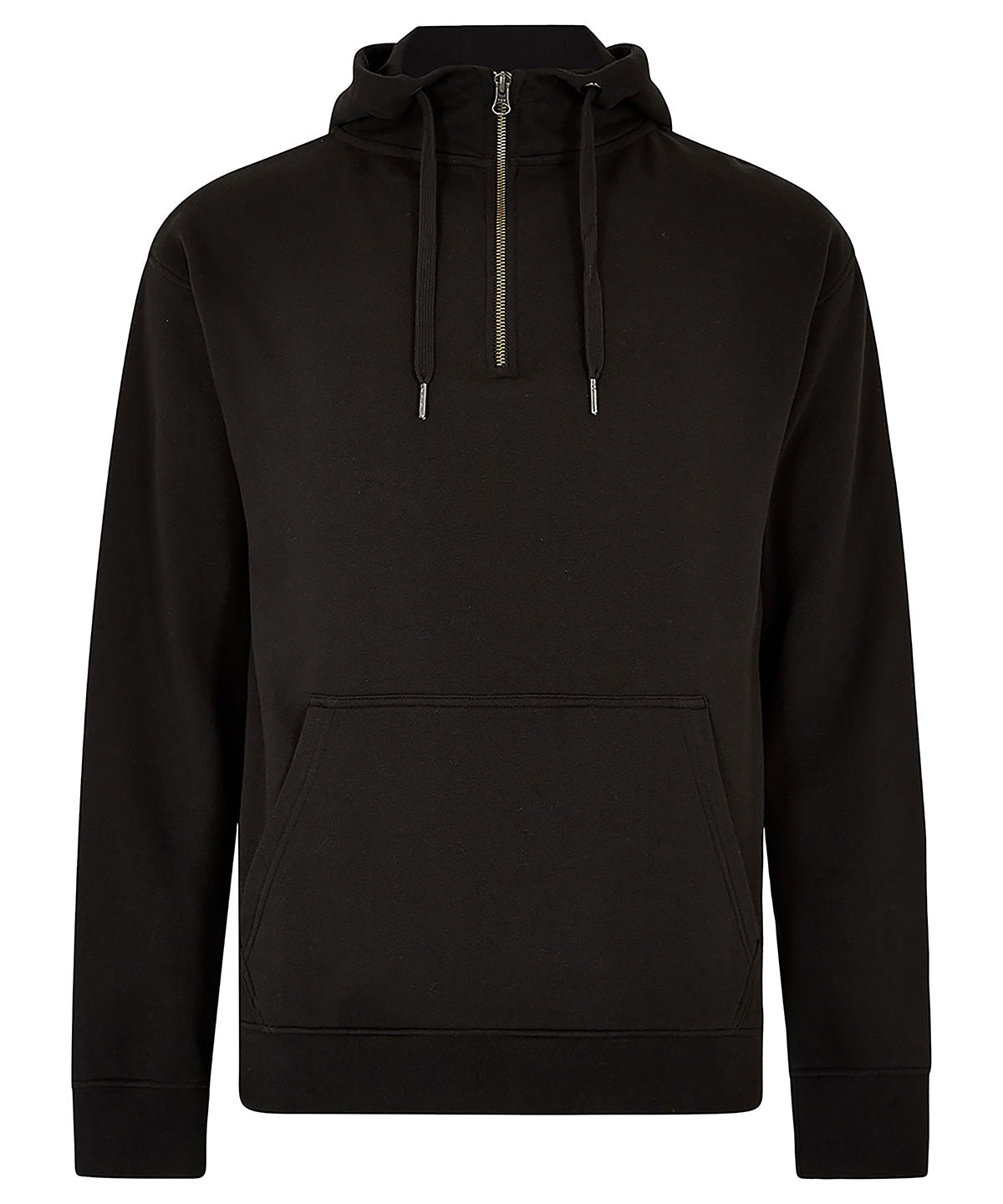 Regular fit 1/4 zip hoodie - Black