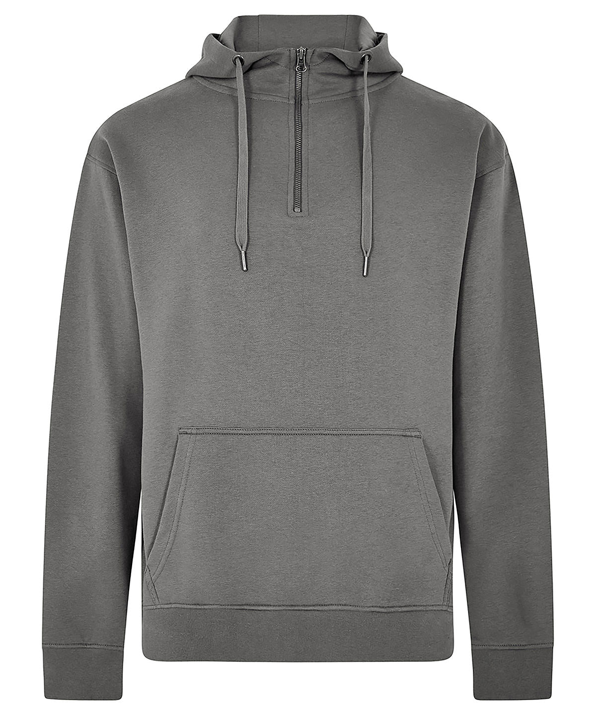 Regular fit 1/4 zip hoodie - Dark Grey