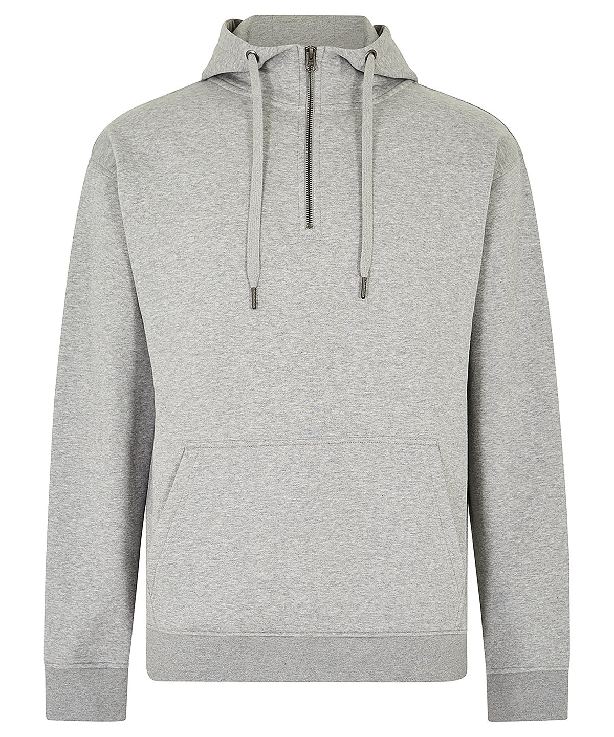 Regular fit 1/4 zip hoodie - Heather Grey