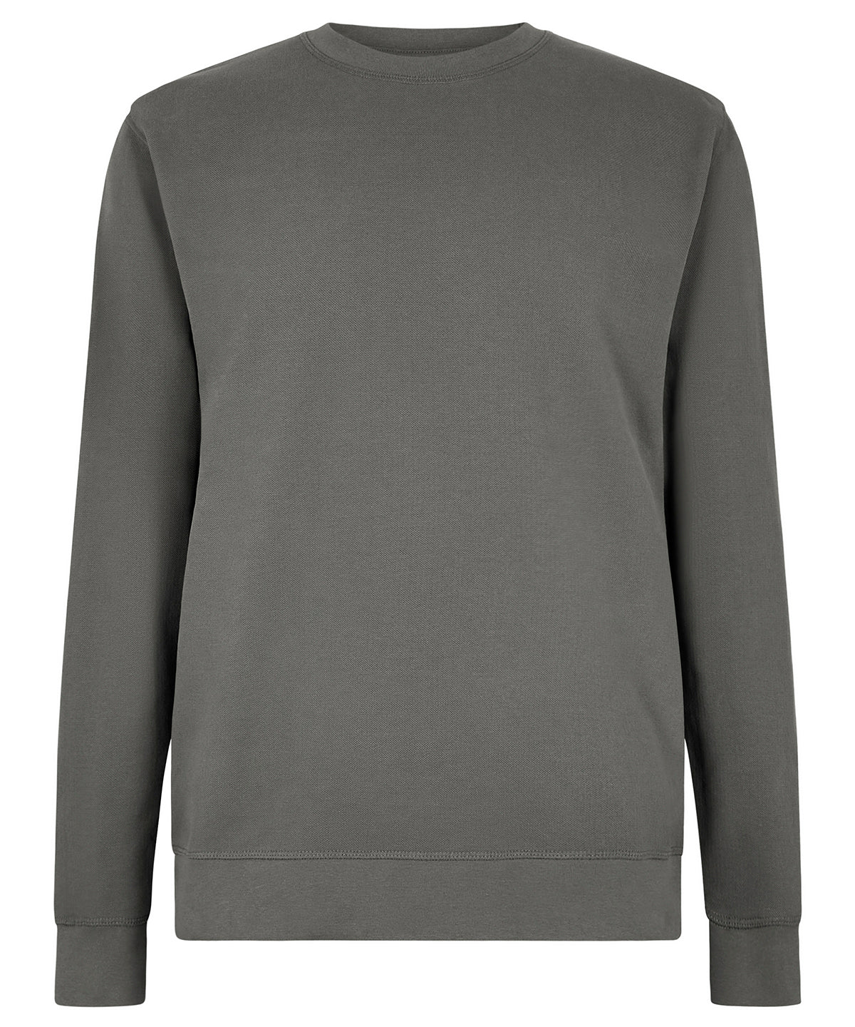 Regular fit piqué sweatshirt - Dark Grey