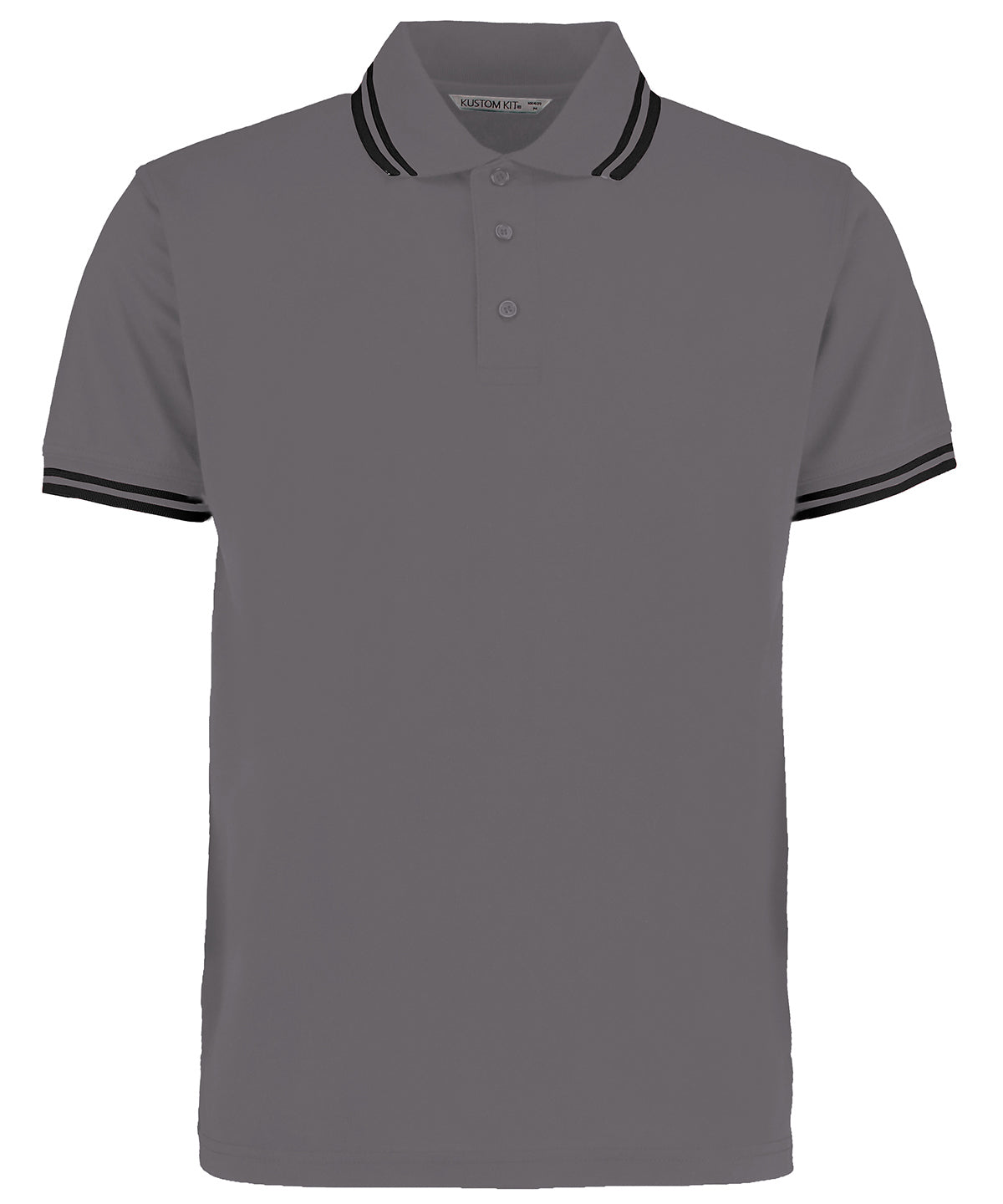 Tipped collar polo (classic fit) - Charcoal/Black