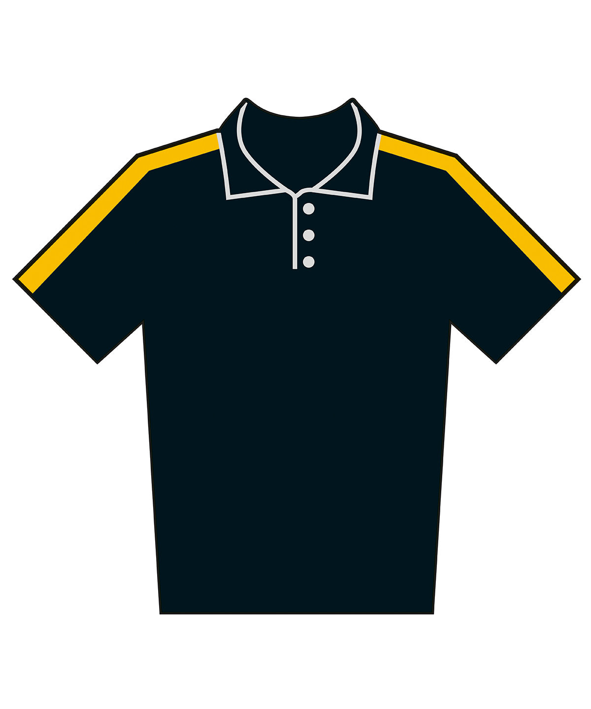 Adults team polo shirt - Black/Gold