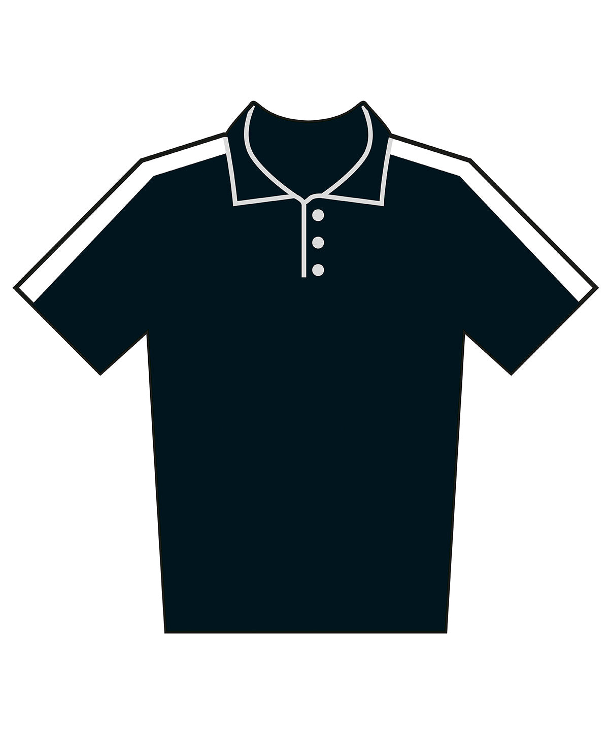 Adults team polo shirt - Black/White