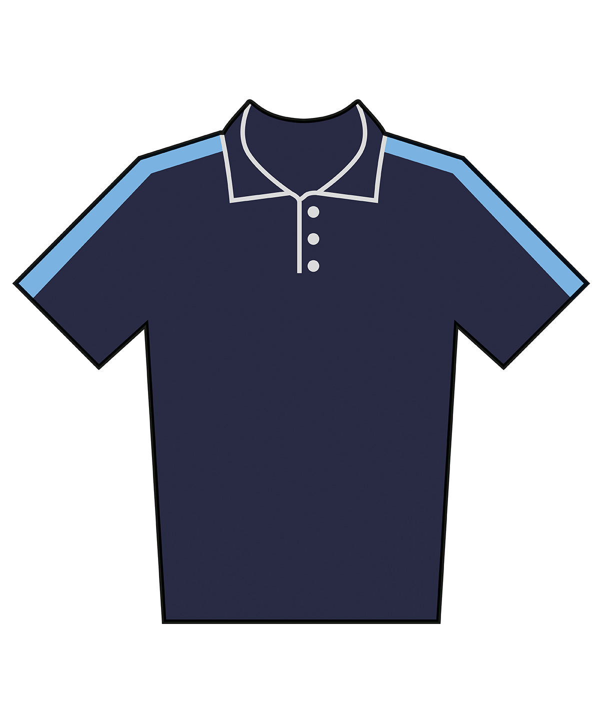 Kids team polo shirt - Navy/Sky