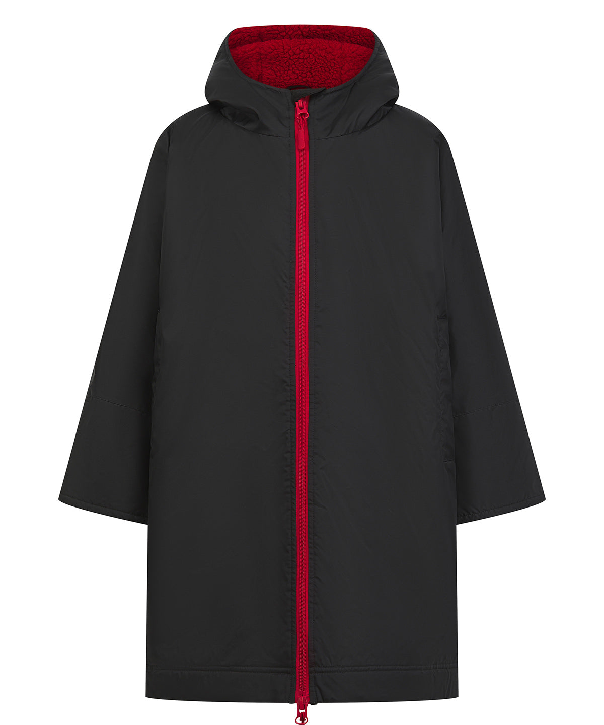 Kids all-weather robe - Black/Red*