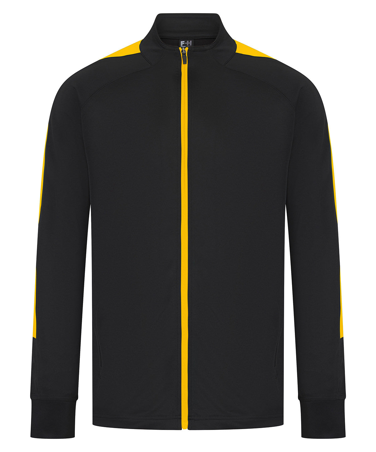 Knitted tracksuit top - Black/Gold*