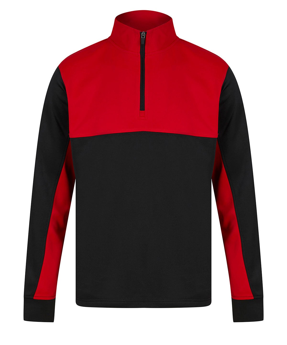 Kids ¼-tracksuit top - Black/Red